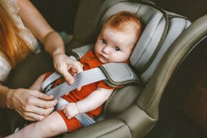 Child on car seat