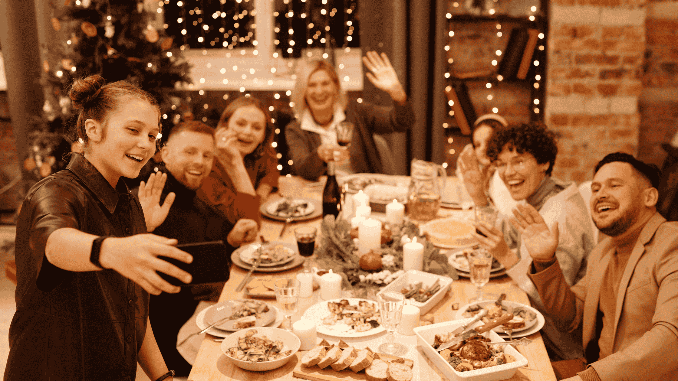 A cheerful family celebrating the holidays with festive decorations, representing the importance of a well-planned custody holiday schedule.