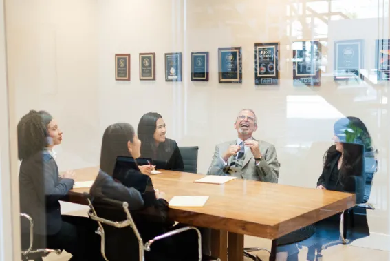 Attorney Pricing 2025 | Los Angeles California Family Law Firm Provinziano & Associates Provinziano & Associates having a Legal Team Meeting